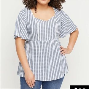 Lane Bryant Striped Summer Blouse